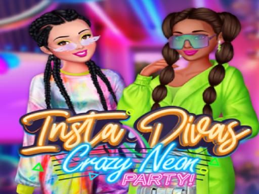 Insta Divas Crazy Neon Party - browser game screenshot