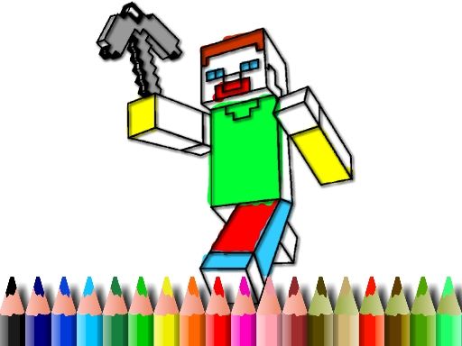 BTS Minecraft Coloring - browser game screenshot