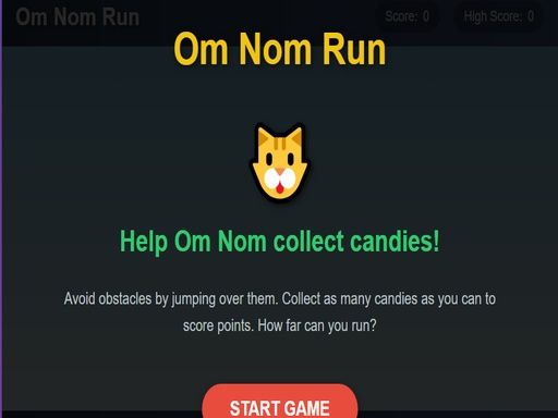 Om Nom Run 03 - browser game screenshot
