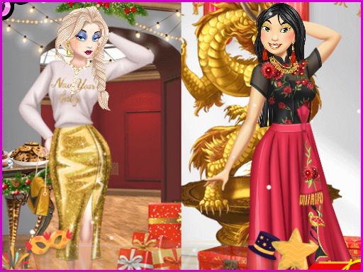 New Year Party Challenge Dress - browser game screenshot