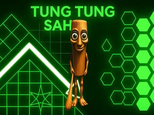Tung Tung Sahur in Geometry Dash - browser game screenshot