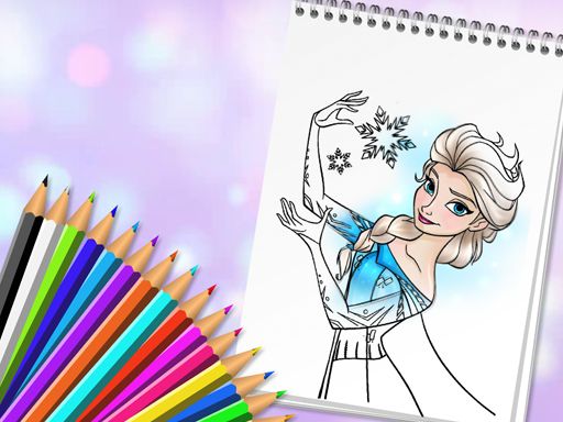 Amazing Princess Coloring Book - browser game screenshot