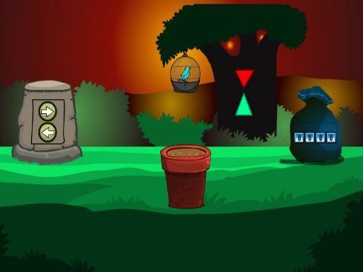 Tiny Blue Bird Escape - browser game screenshot