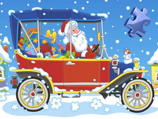 Christmas Cars Jigsaw - browser game screenshot