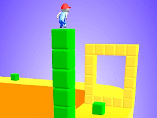 Cube Surffer - Smooth Cubes Building - browser game screenshot
