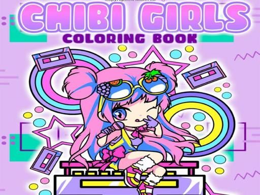 Chibi Girls Coloring Book: Japanese Anime Coloring - browser game screenshot