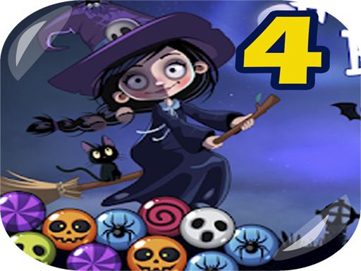 Bubble Shooter Funny Halloween Paper Fold - browser game screenshot