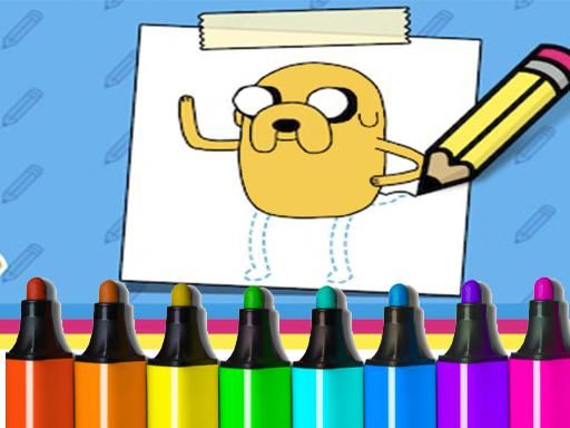 Adventure Time: How to Draw Jake  - browser game screenshot