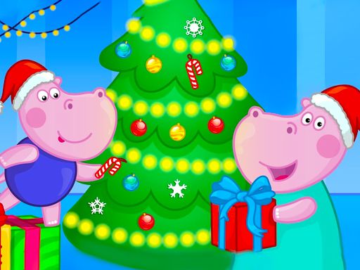 Hippo Christmas Calendar - browser game screenshot