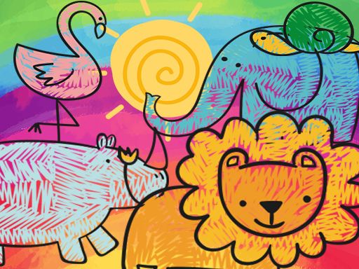 Little Animals Coloring - browser game screenshot