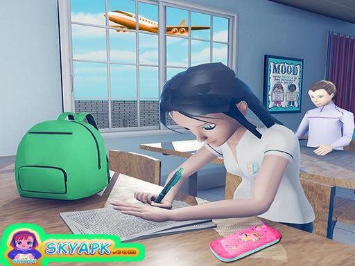 Virtual High School Girl Game- School Simulator 3D - browser game screenshot