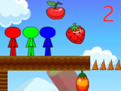 Stickman Bros In Fruit Island 2 - browser game screenshot