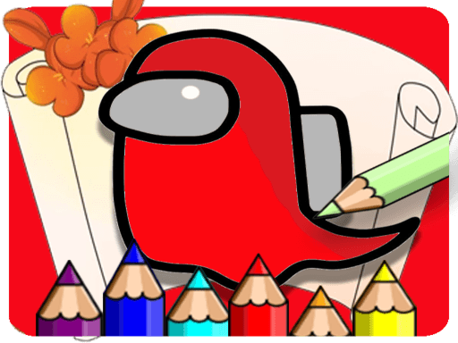 Coloring Book For Amoung Us - browser game screenshot