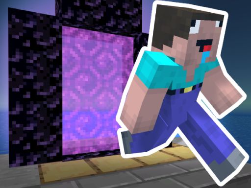 Noob Steve Parkour - browser game screenshot