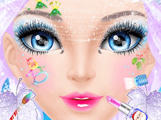 Christmas Makeup Salon - browser game screenshot