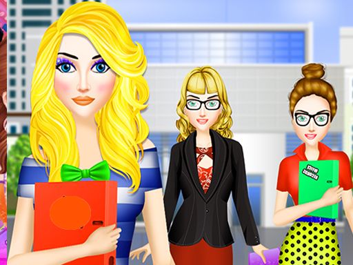 Office Dress Up Fashion Makeover: Girl Dress up - browser game screenshot