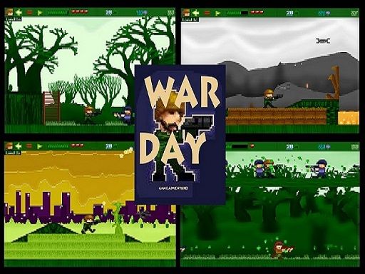 Platformer War Day - browser game screenshot