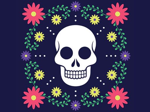 Colorful Skull Jigsaw Colorful Skull Jigsaw - browser game screenshot