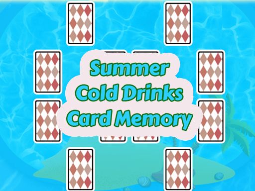 Summer Cold Drinks Card Memory - browser game screenshot