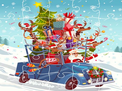 Xmas Trucks Jigsaw - browser game screenshot