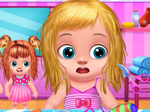 Babysitter Kids Hair Salon - browser game screenshot
