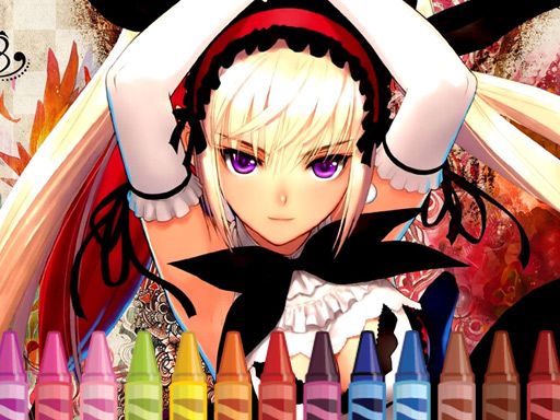 4GameGround - Anime Manga Coloring - browser game screenshot