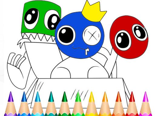 Rainbow Friends Coloring Book Game - browser game screenshot