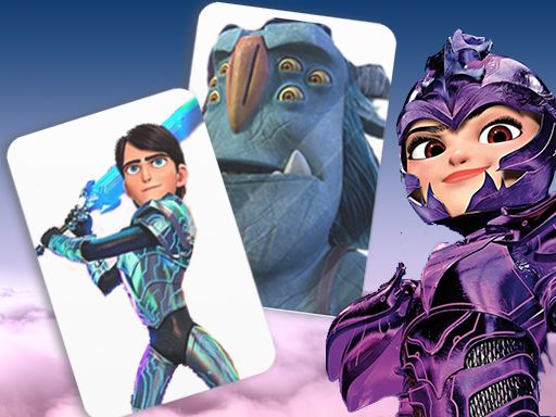 Trollhunters Rise of The Titans Card Match - browser game screenshot