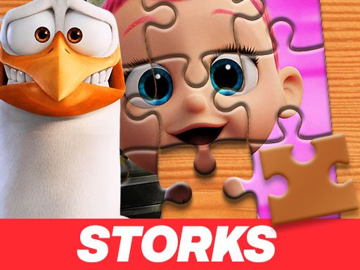 Storks Jigsaw Puzzle - browser game screenshot