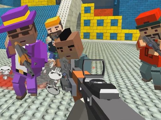 GunGame shooting warfare: blocky combat - browser game screenshot