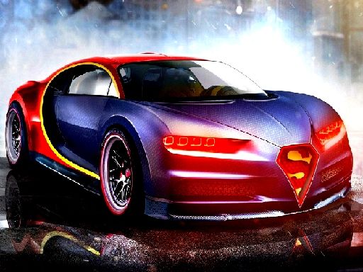 Racing Bugatti Jigsaw Puzzle - browser game screenshot