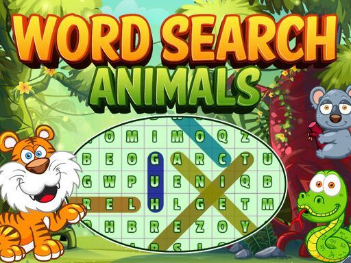Word Search Animals - browser game screenshot