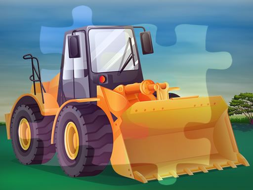 Bulldozers Jigsaw Game - browser game screenshot