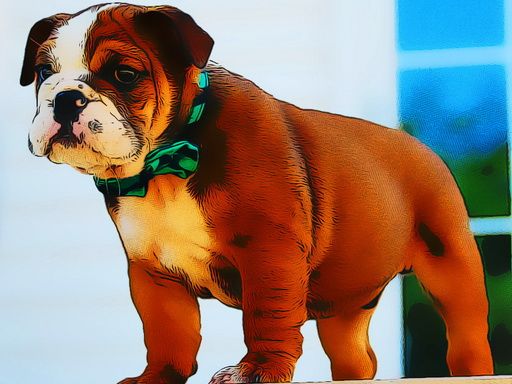 Bulldog Puppy Puzzle - browser game screenshot