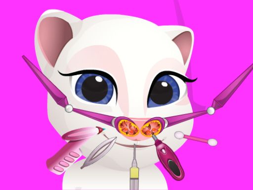 Talking Tom Angela Nose Doctor - browser game screenshot