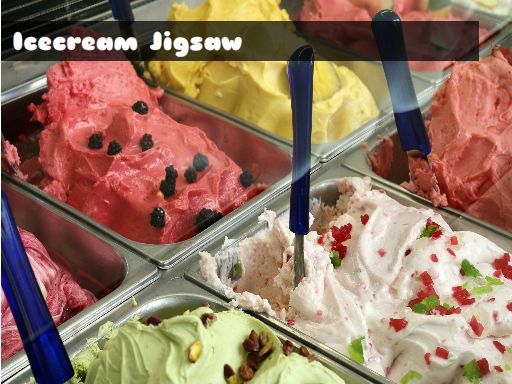 Icecream Jigsaw - browser game screenshot