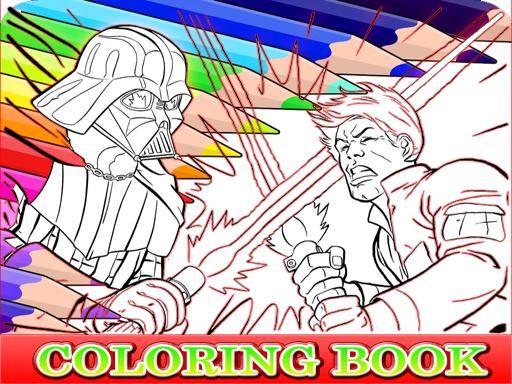 Coloring Book for Darth Vader Coloring Book for Darth Vader - browser game screenshot