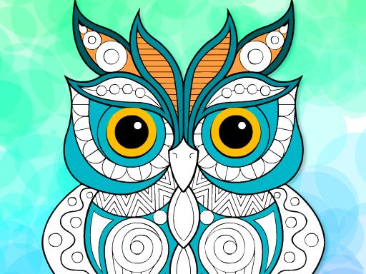 Zentangle Coloring Book - browser game screenshot