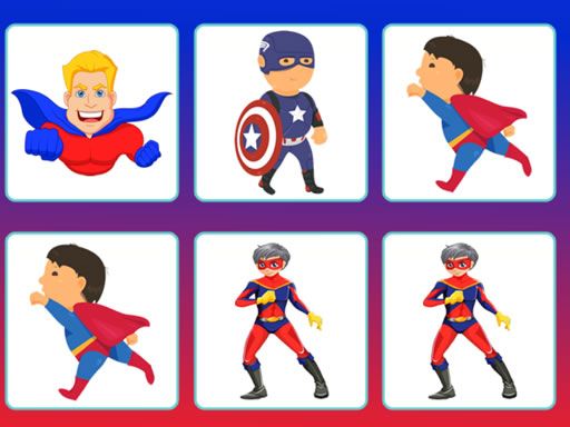 Super Heroes Memory - browser game screenshot