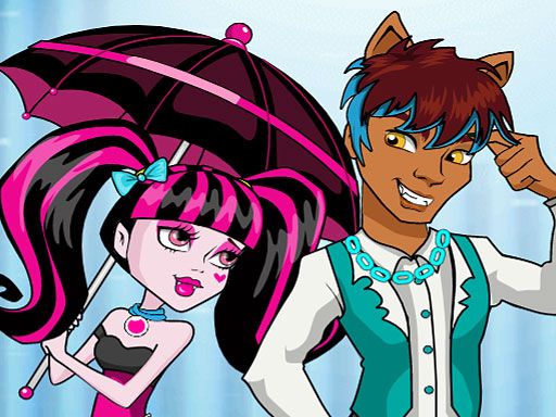 Monster High Couple Dressup - browser game screenshot