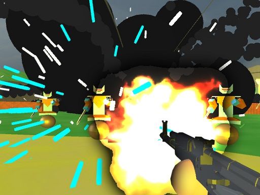 Robot Base Shootout 3D - browser game screenshot