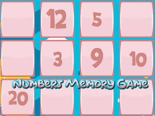 Memory Game With Numbers - browser game screenshot