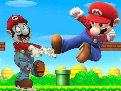 Super Mario Shoot Zombies - browser game screenshot