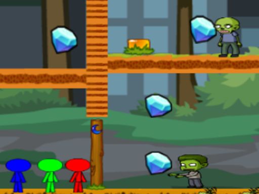 StickMan Bros Vs Zombies - browser game screenshot