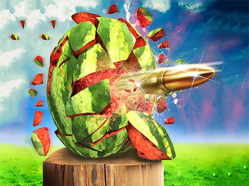 Watermelon Shooting 3D - browser game screenshot
