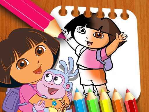 Dora the Explorer the Coloring Book Dora the Explorer the Coloring Book - browser game screenshot