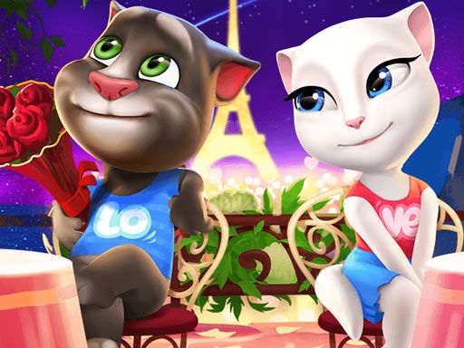 Talking Tom and Angela Coloring - browser game screenshot