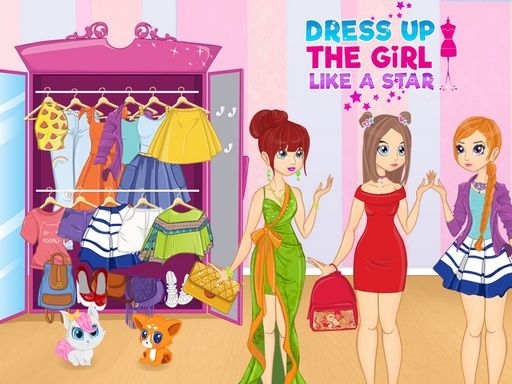 Dress Up The Girl Like A Star - browser game screenshot