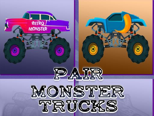 Monster Trucks Pair Monster Trucks Pair - browser game screenshot