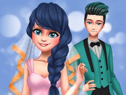 Dotted Girl Wedding - browser game screenshot